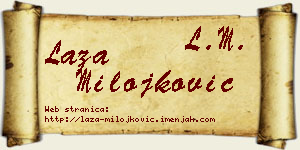 Laza Milojković vizit kartica